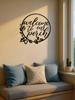 Vintage "Welcome To Our Porch" Metal Sign Farmhouse Wall Decor for Patio Garden