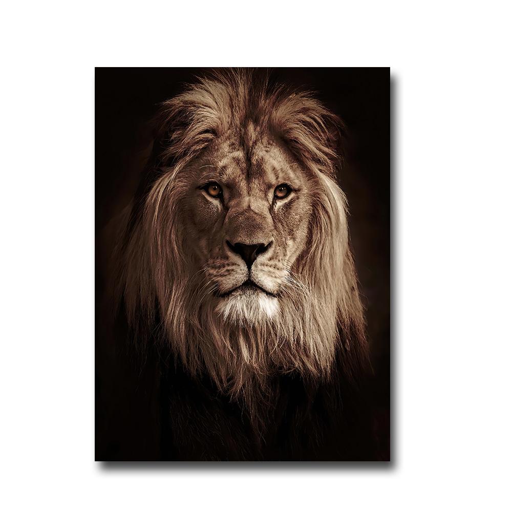 

Африканские дикие львы, короли, настенные художественные постеры и принты, черно-белые животные, холст, картины на стену, декор, картинки, Куадрос 30x40 No Frame