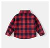 2026 Spring Kids' Blue Plaid Embroidered Long Sleeve Shirt for Boys