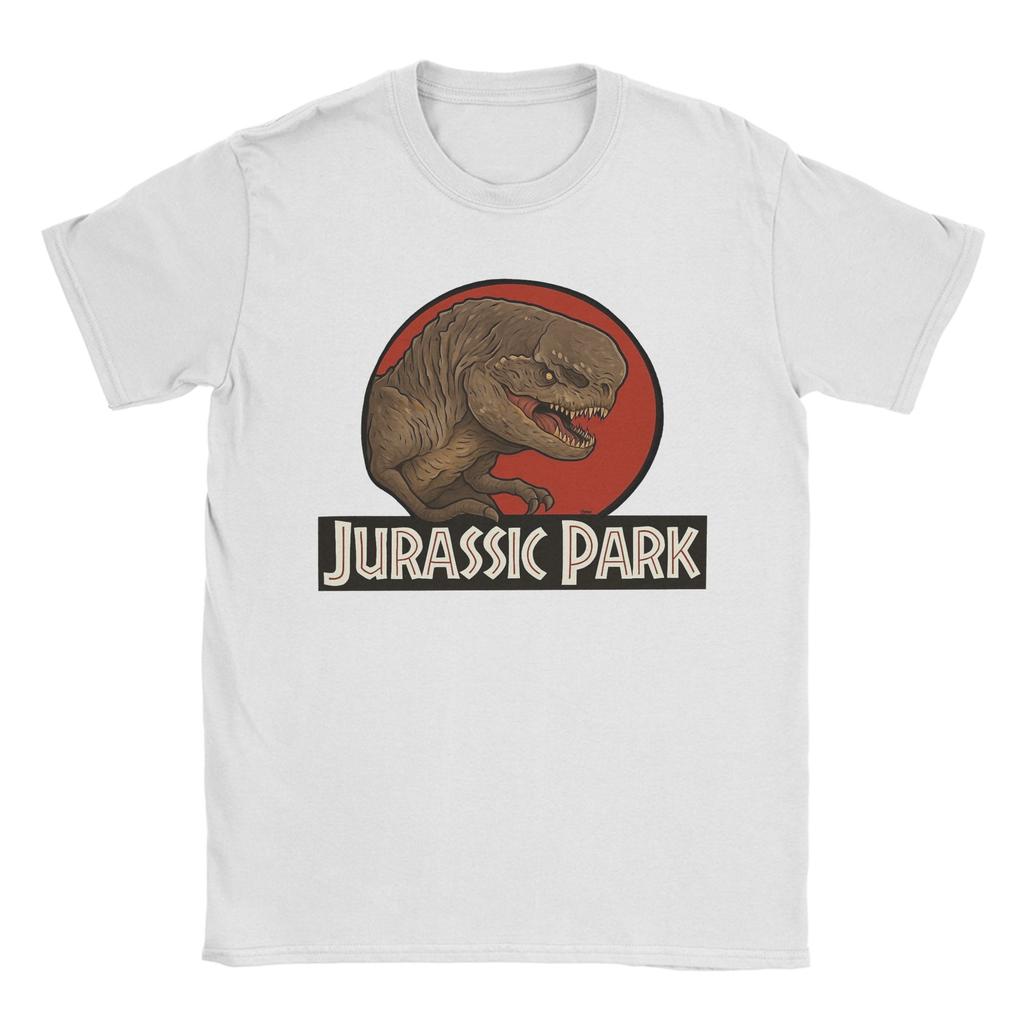 Men's T-Shirts D-Rex Jurassic Park Dinosaur Vintage 100% Cotton Tee Shirt Short Sleeve  T Shirts Crewneck Clothing Gift Idea
