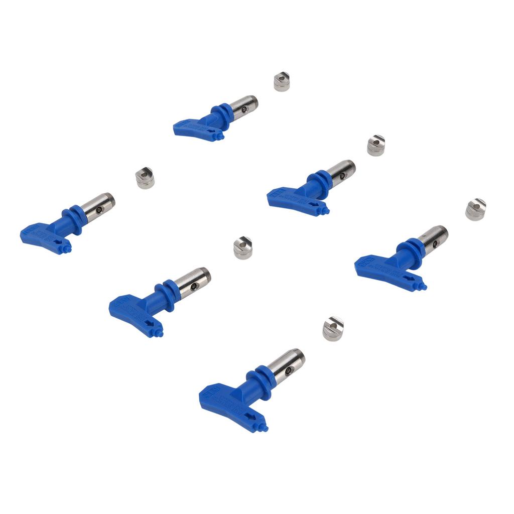 6 Stück Airless Spritzdüsen Set Blau 211 315 417 515 517 523 Airless Farbspritzdüsen für Zuhause