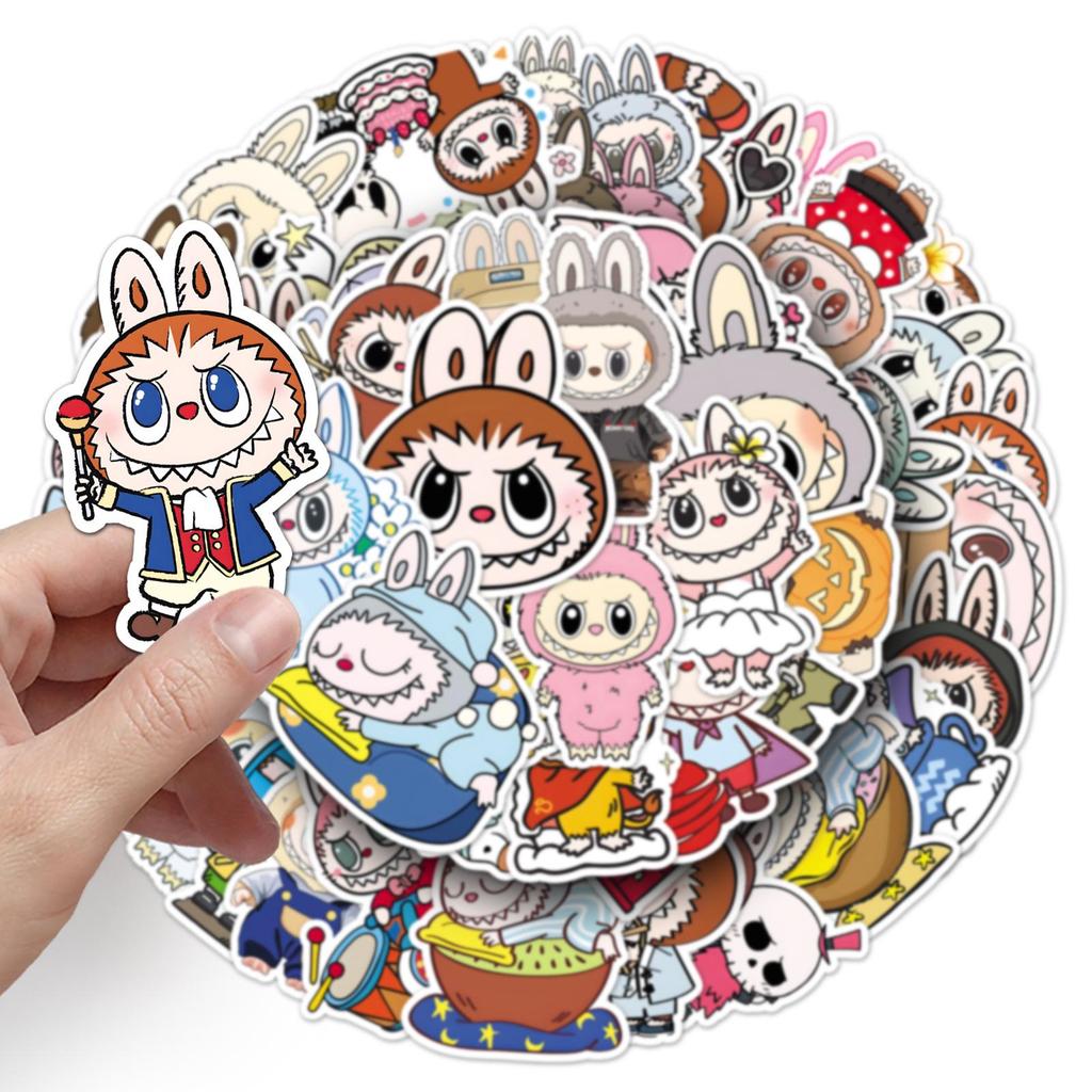 50 La Boo Cartoon Stickers: Personalized, Trendy Decorations for Phone Cases, Computers, Water Cups, and More