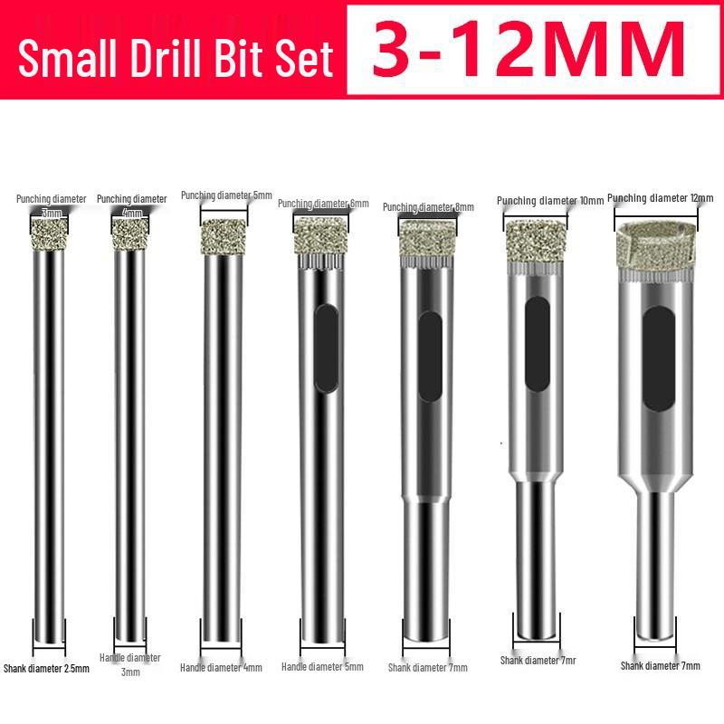 Schmirgelglas-Bohrer für Fliesen und Marmor, 3-200 mm