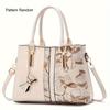 Women Crossbody Bag Elegant Floral Print Handbag, Fashion Large Capacity Handbag, Portable Handbag