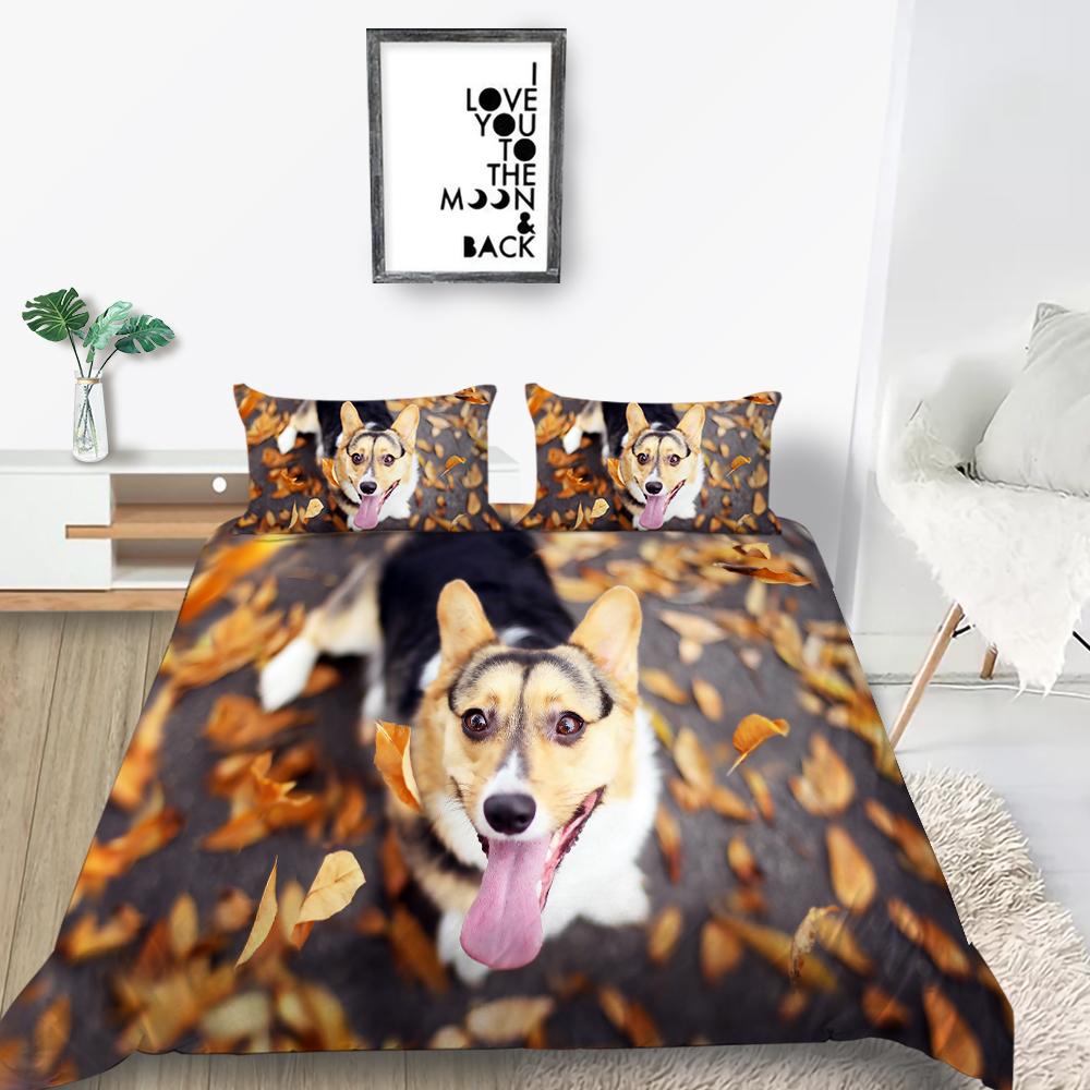 Ensemble de housse de couette Style animaux, nouvelle mode, impression de chiens 3D, couverture de literie en Polyester, ensembles de lit de maison, pour garçons et filles, taille unique