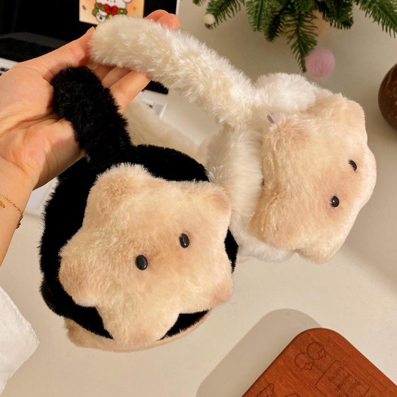 Adjustable Siamese Cat Plush Earmuffs for Warmth and Antifreeze Protection