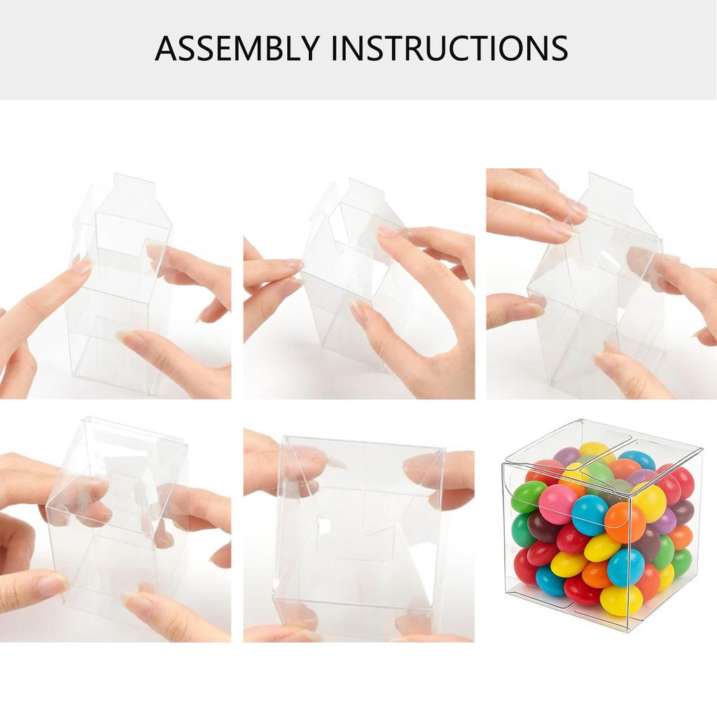 5-10cm Clear Small Favor Boxes,for Wedding,Various Festivals,Birthday Party,Caja Cube Packaging Boxes