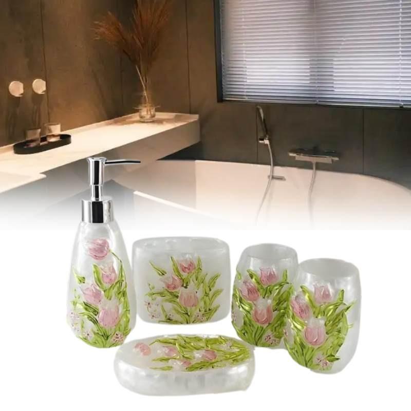 Flower Bathroom Patterned Lotion Storage Bottle Hand Sanitizer Bottles Gift