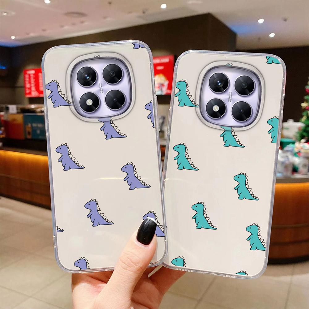 Blauw Luipaardprint Artistiek Marmeren Telefoonhoesje Voor Xiaomi Redmi Note 15 Pro 5G Transparant Helder Voor Redmi 15C 15 4G Zachte Cover