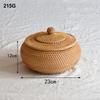 Rattan-Box-Aufbewahrungstablett, gewebter Korb mit Deckelbehältern für Picknicks
