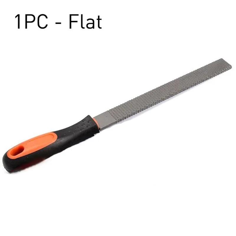 8" Wood Rasp Files Coarse-Teeth Woodworking Filing Round Flat Half-Round File
