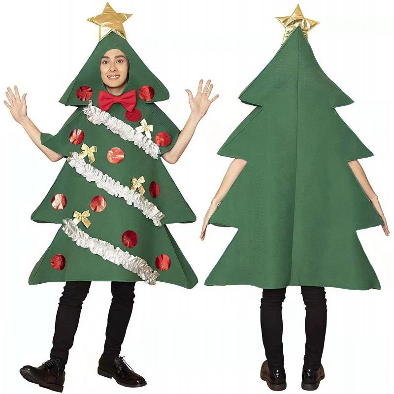 2023 Christmas Stylish Tree Cosplay Costume With Cozy Foot Covers For Holiday Events