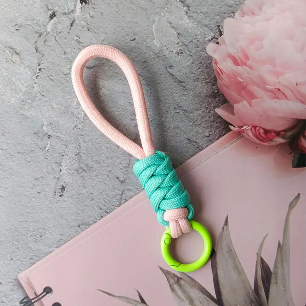 Creative Braided Lanyard Keychain For Phone Case Women Anti Lost Knot Rope Strap Car Key Chains Diy Accessories Fashion Keyring