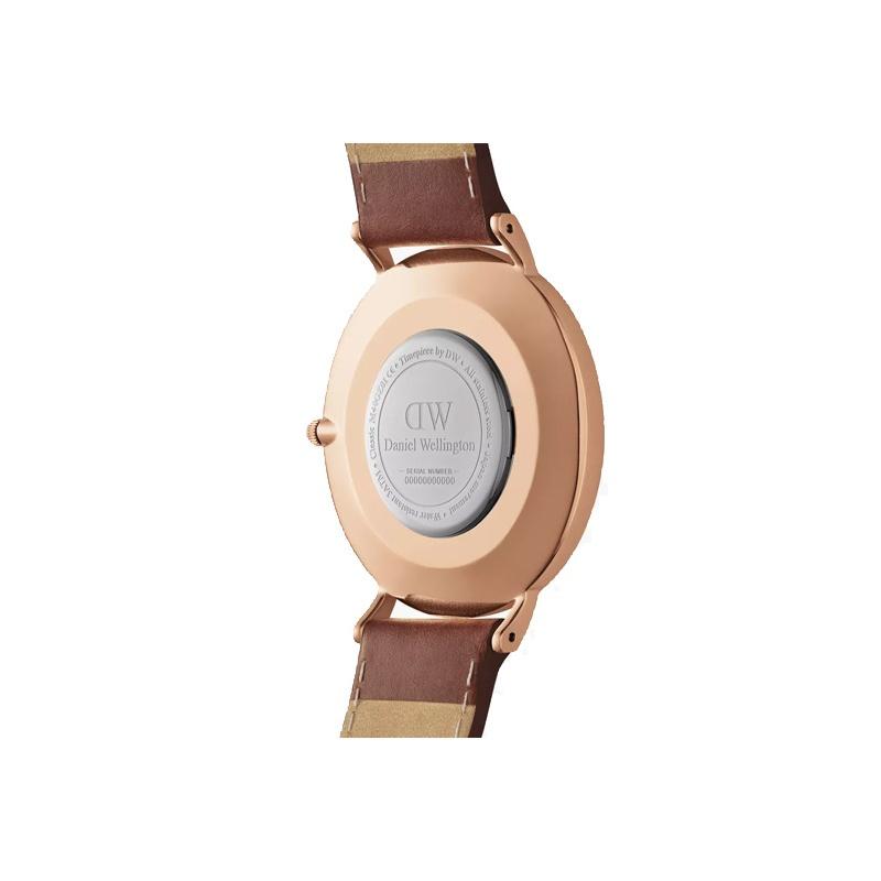 DANIEL WELLINGTON CLASSIC Series Watch Quartz Movement Leather Strap 40mm Black Dial Men's Watch Fashionable, Elegant, Simple and Versatile DW00100627
