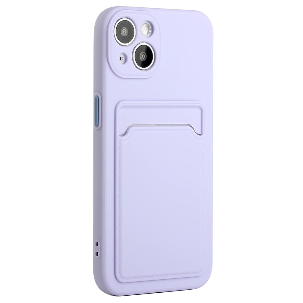 For iPhone 14 TPU Case Flexible Phone Cover with Back Card Slot