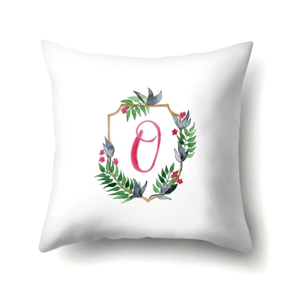 Creative Wreath Letter Pillowcase Office Cushion Cover Living Room  Waist