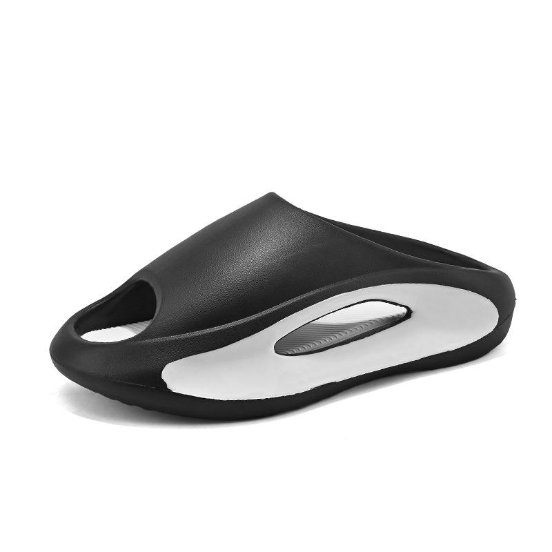 

Stepping on shit sandals men s shoes 2025 summer thick-soled outer wear home household beach non-slip and deodorant couple slippers women 36