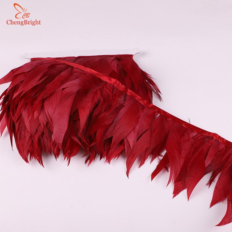 Feather New 50CM White Natural Goose Feather Ostrich Feather Ribbon Mix Ribbon Feathers Trim Fringe Clothing Sewing Decoration