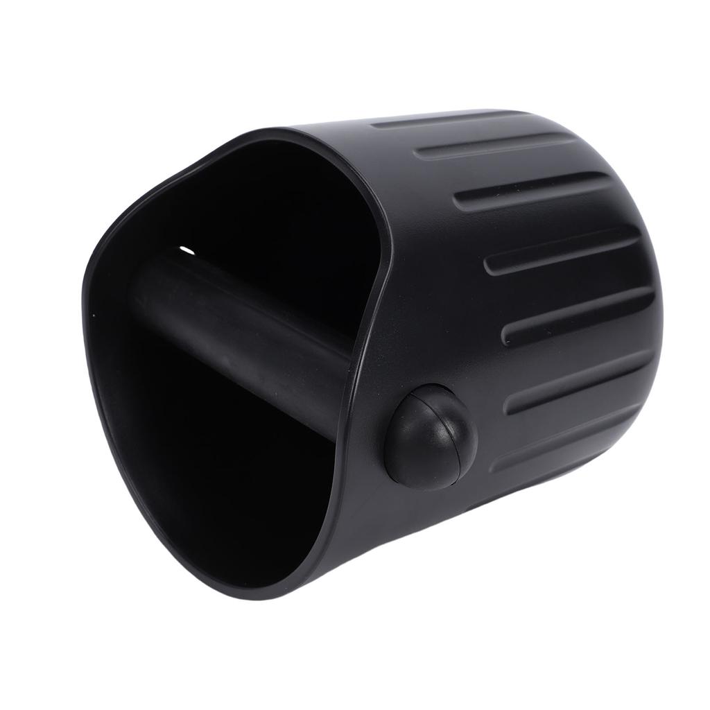 Coffee Knock Box Black ABS Portable Coffee Knock Bin with Anti Slip Base for Coffee Grounds