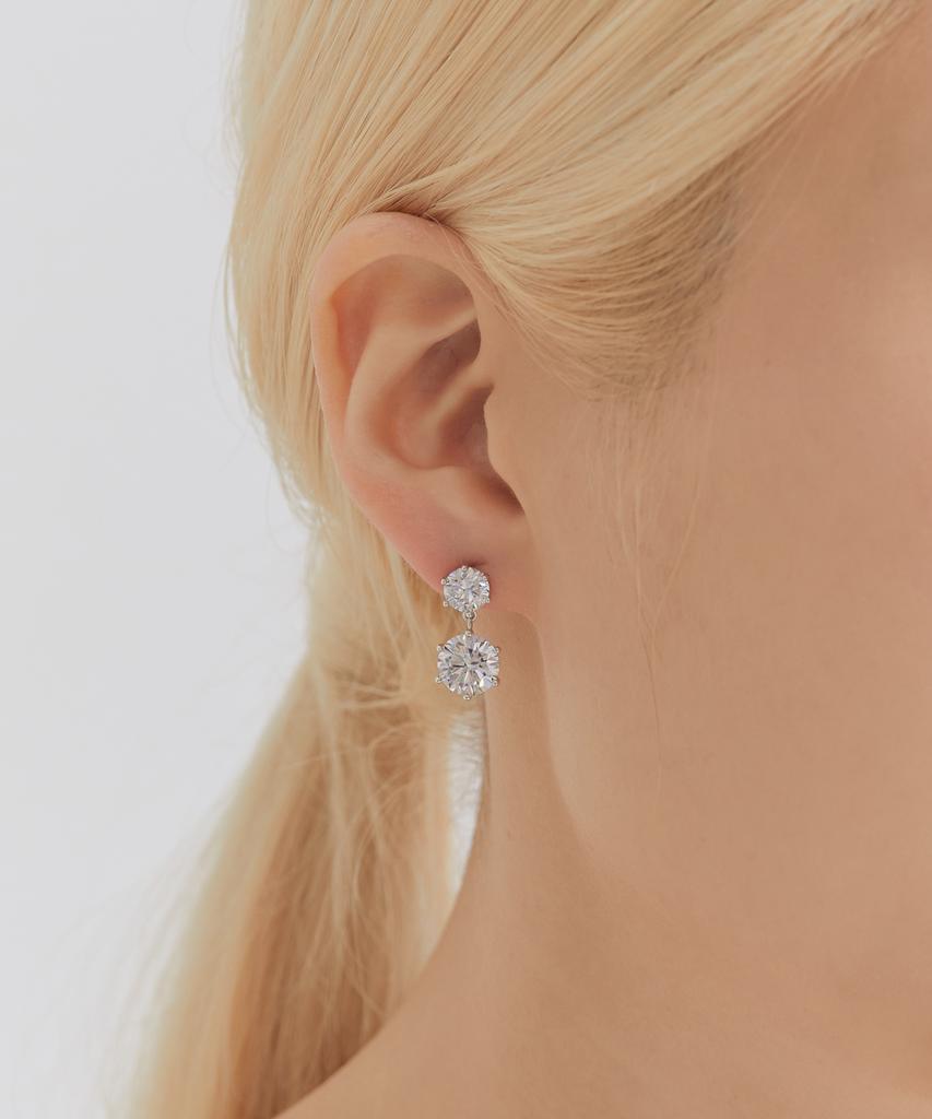 Jyddm 6-Prong Modern Drop Stud Earrings