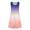 Children's Sleeveless U-neck Summer Gradient Color A-line Casual Holiday Dress