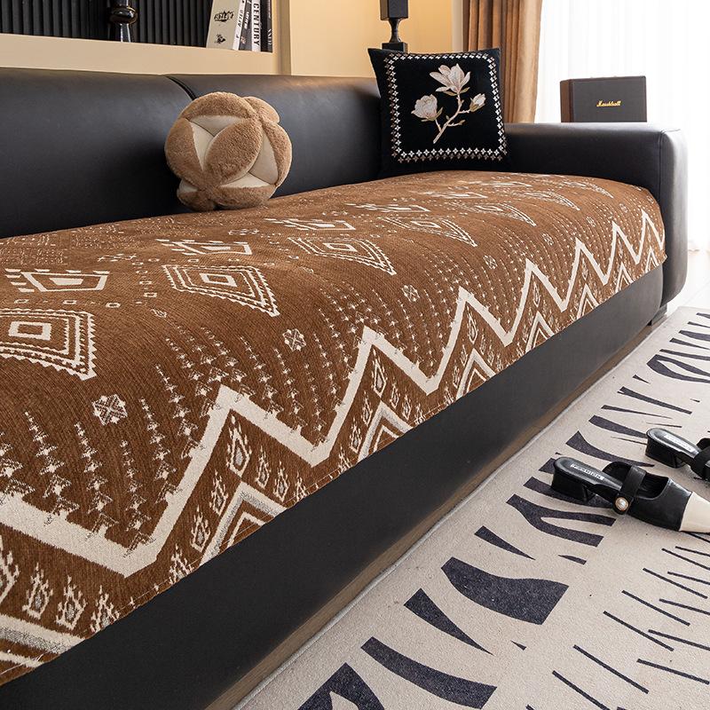 

Four Seasons Universal Simplicity Sofa Cushion New Fixed Straight Row One-Piece Combination Seat Cushion Cover 90*70cm