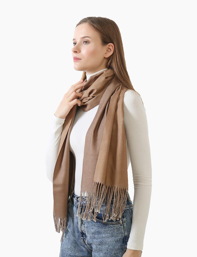 New Solid Color Pashmina Scarf Tasels Shawl For Woman Autumn Winter Scrves Lady Fashion Wraps Cashmere Wool Muffler Bandelet