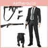 Medicom Toy Mafex 085 John Wick Chapter 2 Action Figure With Interchangeable Heads And Box Packaging