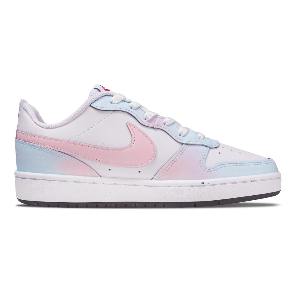 Nike Court Borough Květinový jazyk Lehké, prodyšné a protiskluzové nízké skateboardové boty Dámské růžové DO7446-101(Tým1885-)