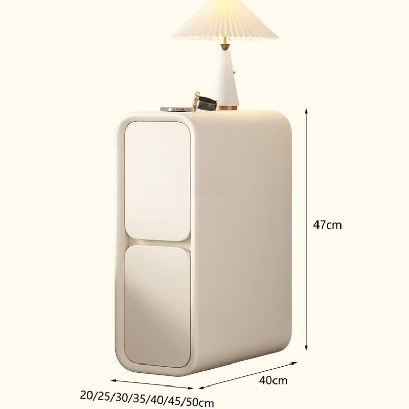 Solid Wood Ultra-Narrow Nightstand Minimalist Modern Super-Narrow Gap Cabinet Cream Style Small Storage Furniture 2026 New Desig