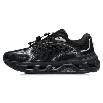 Mountain Color Reflective Wear-Resistant Breathable Low-Top Running Shoes Women Sneakers Black AGLR106-2