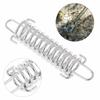 Outdoor Tent Spring Elastic Buckle Stainless Steel Camping Tent Windproof Rope Buckle Ground Fixing Buckle