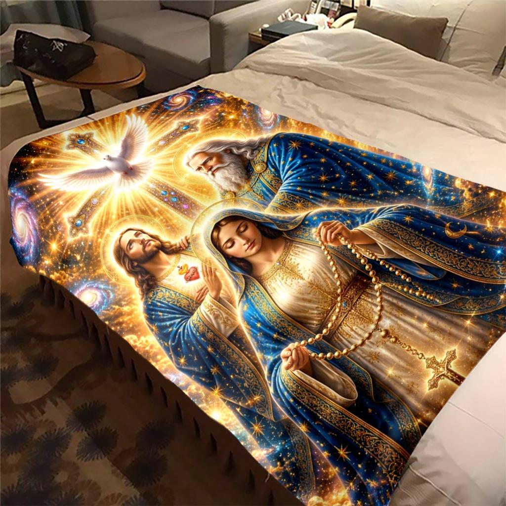 Jesus Throw Soft Comfortable All Seasons Blanket Perfect Gift Couch Office Nap Outdoor Travel Blanket