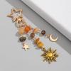 Y2K Exquisite Stylish Stars Sun Moon Key Chains For Women Glass Bead Stone Bags Key Rings Accessories Couple Keychains Jewelry
