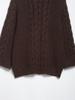 Retro European & American Style Cable Knit Sweater with Big Sleeves for Women