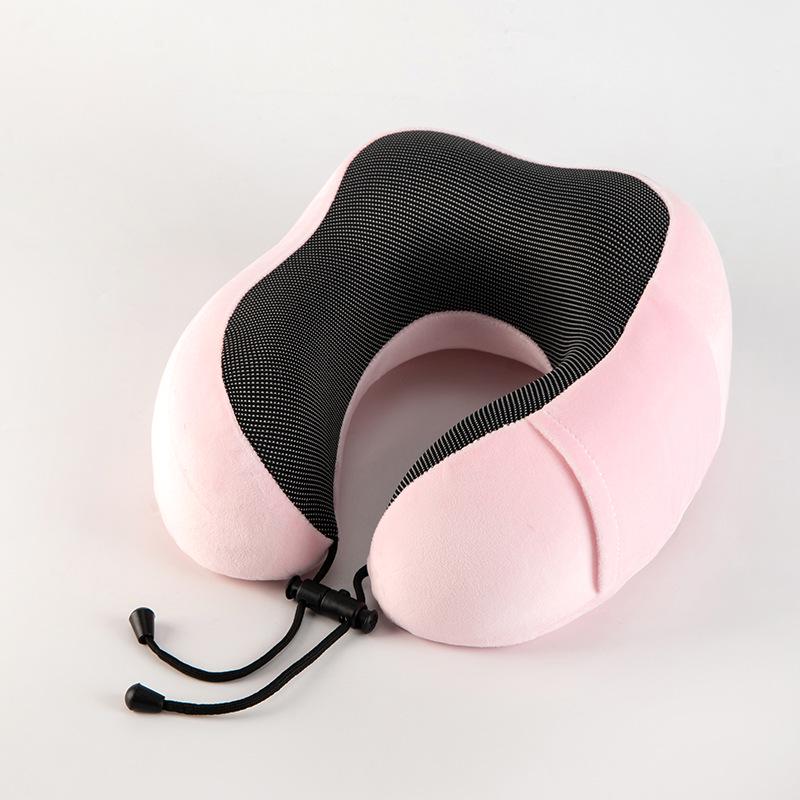 Portable U-Shaped Memory Foam Travel Neck Pillow - Perfect for Airplanes, High-Speed Rail, Office Naps & Cervical Support