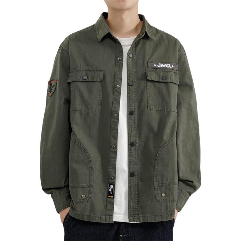 JEEP Men`s Shirt, Spring And Autumn