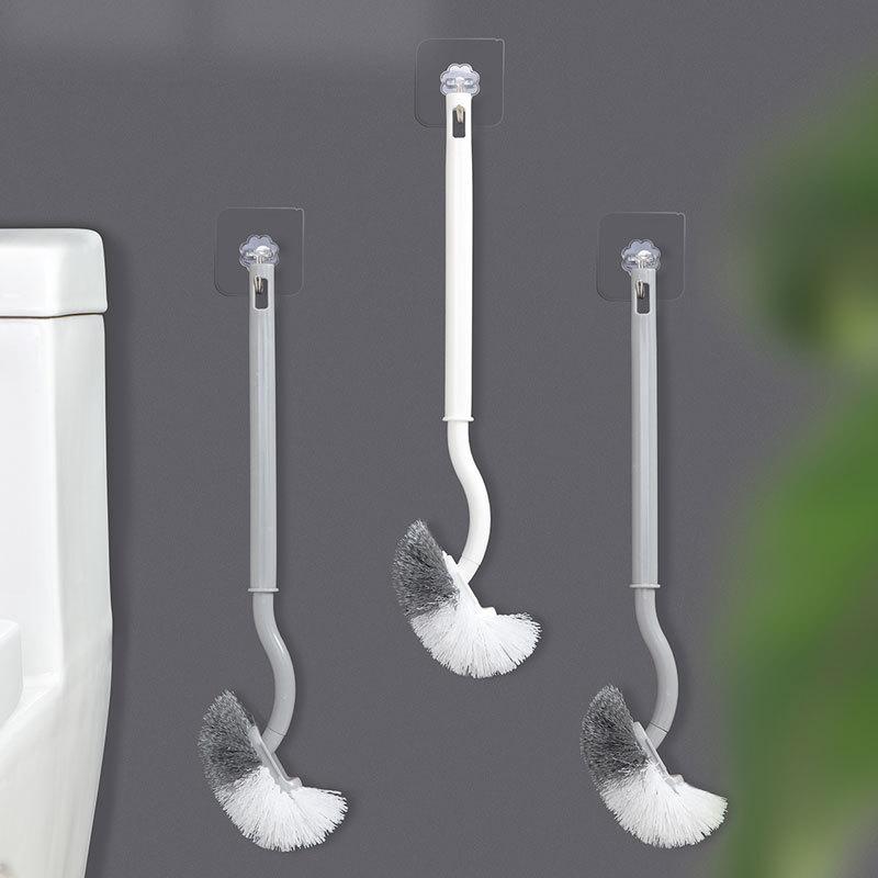 Duck Toilet Brush: Silicone, No-Drill, Wall-Mounted, Bathroom Cleaning Tool
