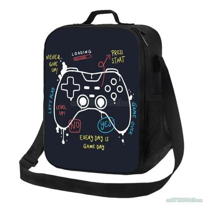 Videospiel-Waffen-Gamer-Spiel-Isolierte Lunchtasche, Tragetasche, Handtasche, Lebensmittelbehälter, Kühltasche für Strand, Schule, Arbeit, Büro