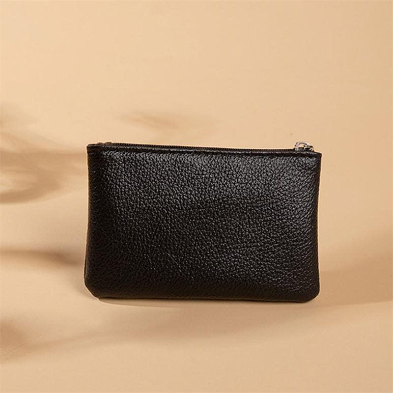 Litchi Pattern Coin Purse Women Pu Leather Zipper Wallet Card Holder Storage Bag