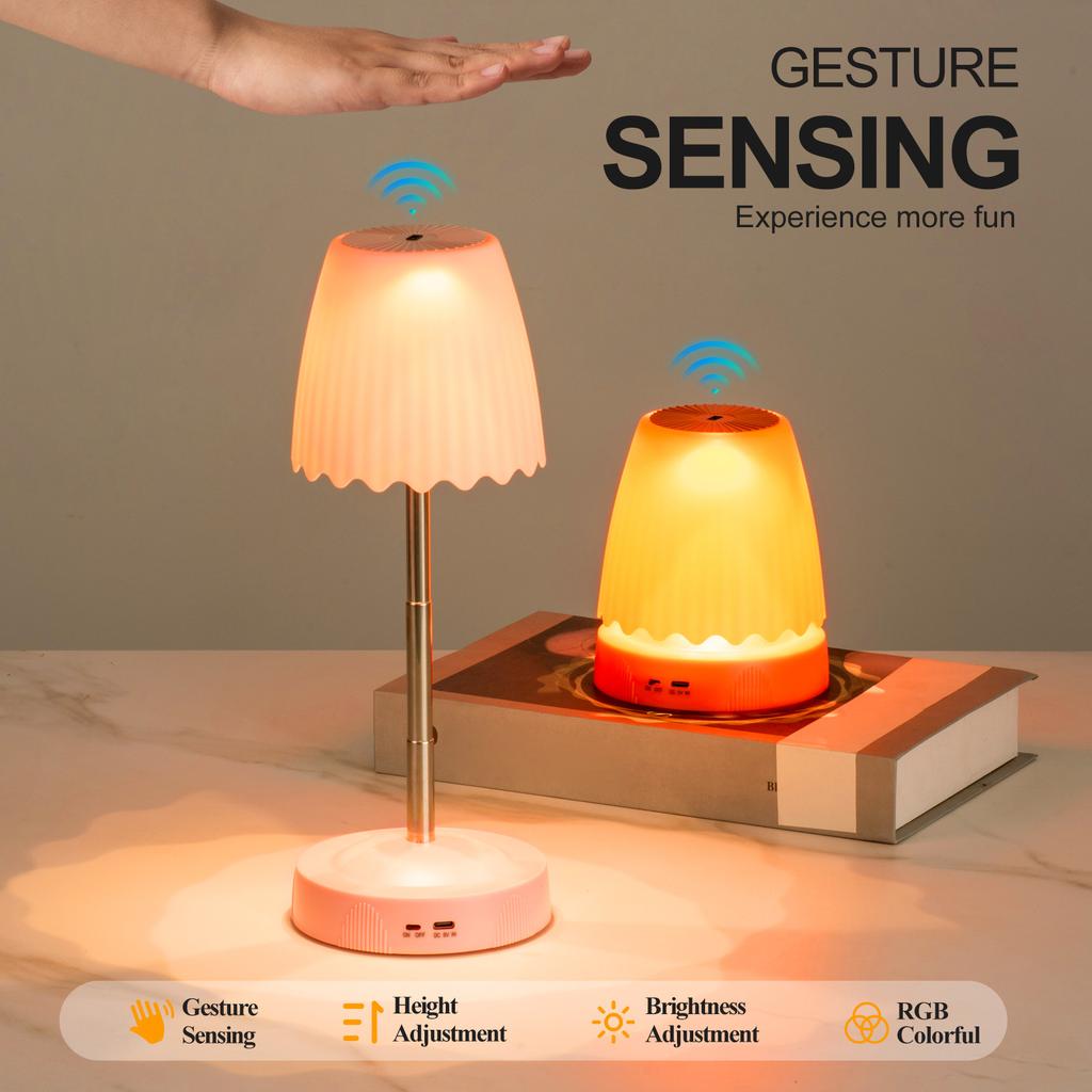 Modern Nordic-Inspired Table Lamp USB Charging Adjustable Brightness for Home Office Hotel Induction Desk Light