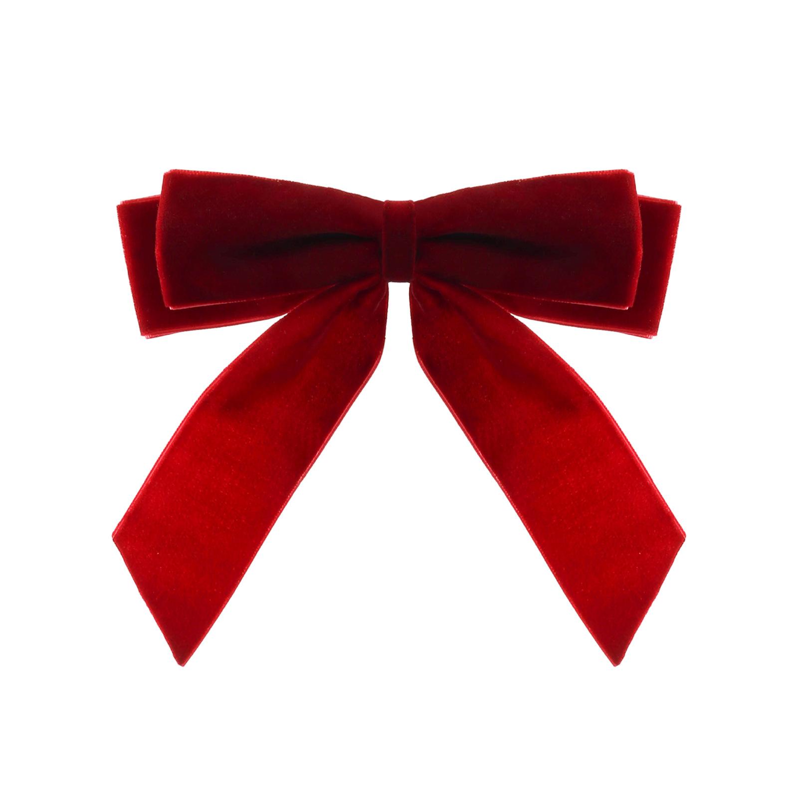 

Velvet bow hanging ornament for holiday tree party supplies home decor seasonal display size 15cm/5.91in colors red pink brown красный
