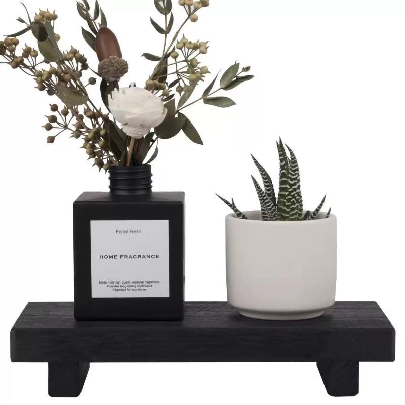 §Bandeja de Madera Soporte de Pedestal de Madera Tocador Jabón de Manos Vela Aromática Soporte de Almacenamiento Bandeja Soporte para Condimentos de Cocina Decoración del Hogar
