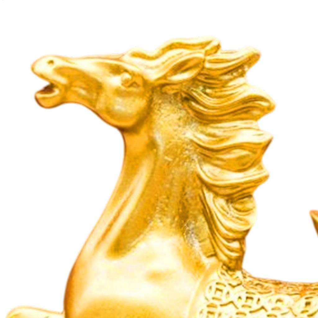 Mini Gold Horse Ornaments 2026 Good Luck Auspicious Wealth Chinese New Year Decor Horse Wealth Table Statue Metal Crafts