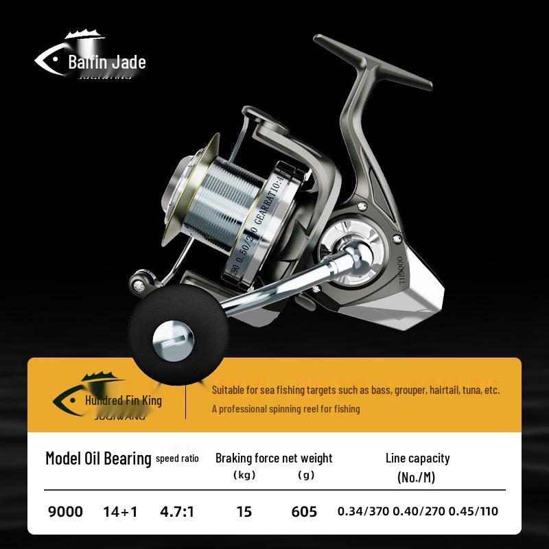 Long Cast Spinning Reel: Anti-Seawater, Sea Rod Anchor for Lure Fishing