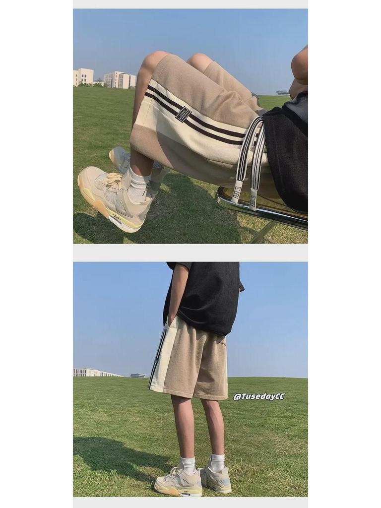 Men's Summer Fashion Loose Basketball Shorts - Casual Beach Sports Style for Teens