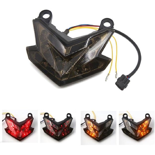 TAWSK Motorcycle LED Integrated Brake Tail Light Turn Signals Smoke Lens Stop Rear Lamp for Kawasaki Z125 Z800 ZX6R 636 13-14