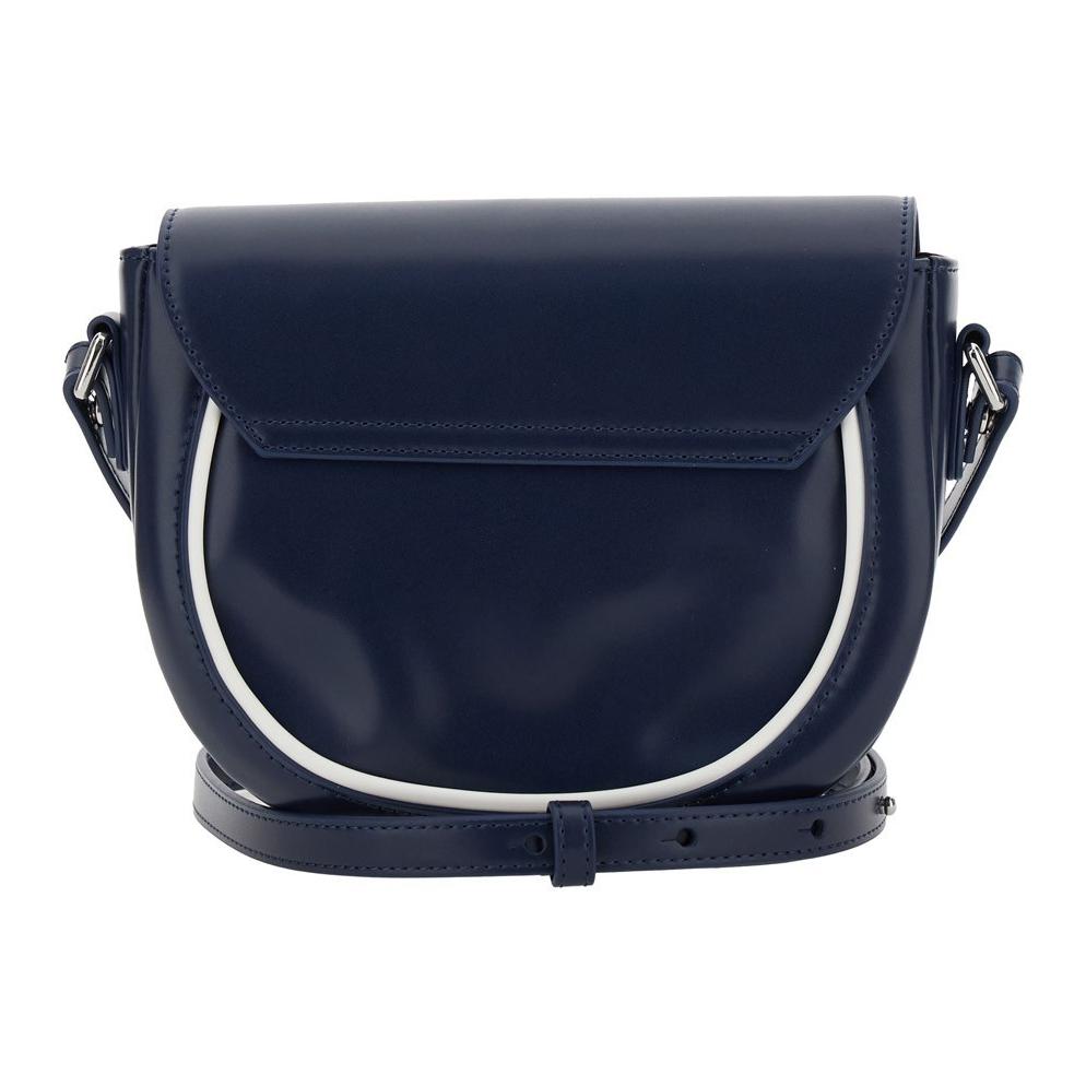 Marni Logo Print Adjustable Shoulder Strap Eco Leather Shoulder Bag Kids Shoulder Bag Blue M01476M00TKMW94F0M803