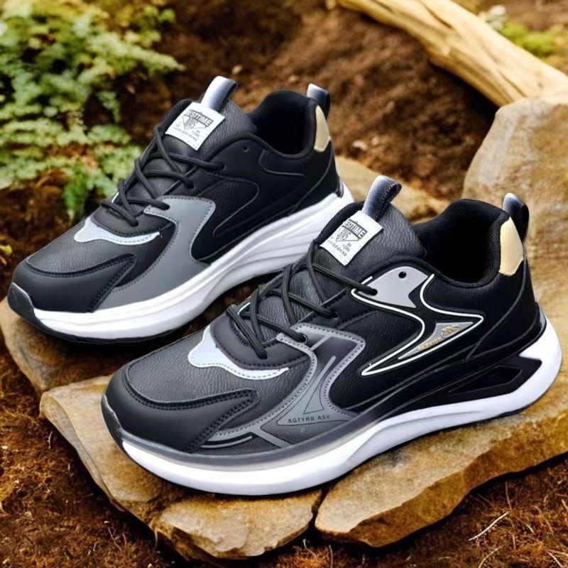 Ultra-light running shoes autumn new leather waterproof student sports shoes casual shoes