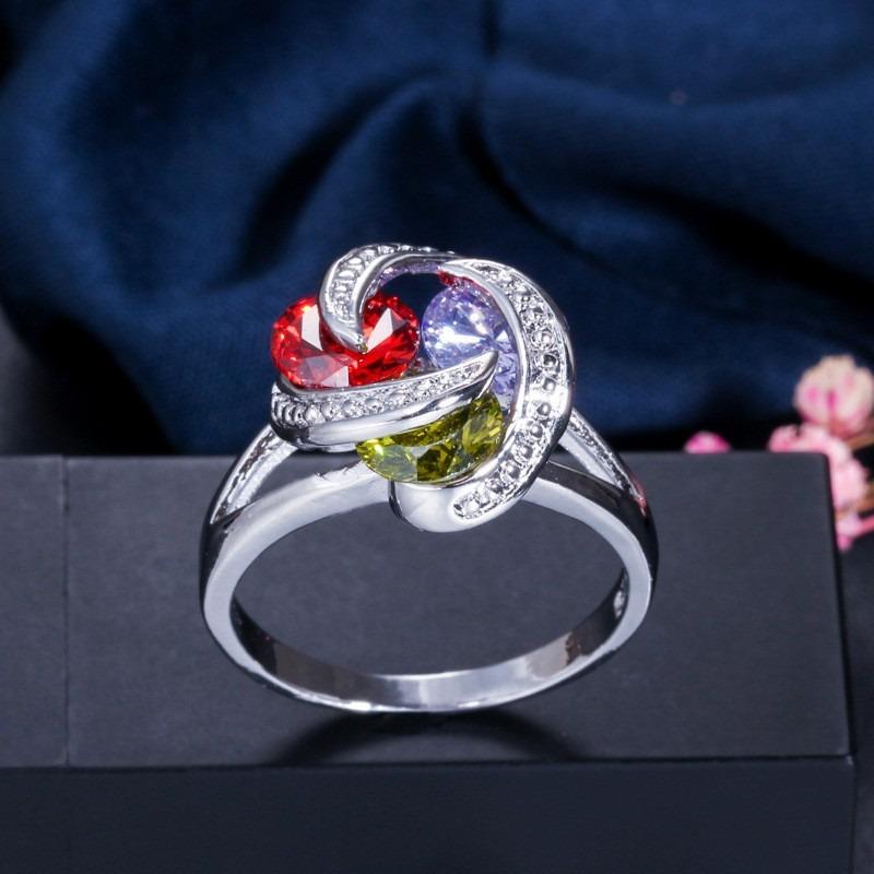 

Classic Ladies Ring Copper Wrapped Trend Pop Artificial Zircon Personality Romantic Everything Stylish Luxury Party 10